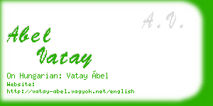 abel vatay business card